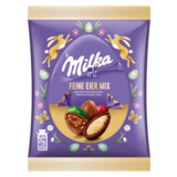 Milka Pralinen Feine Eier Alpenmilch, Marzipan-Crème, Noisette, Nougatt-Crème 138 g/Pack.