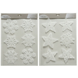 DECORIS Fensterbild Sterne, Schneeflocken 2 St./Pack.
