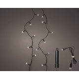 Lichterkette mit 100 LEDs, 7,4 m lang, inklusive USB-Anschluss und Batteriehalter.