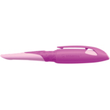 Füllfederhalter in pink mit ergonomischem Design und 3D-Oberfläche für Linkshänder.