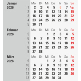 rido/idé Tischkalender 2026