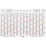 Schuljahreskalender für 2025/2026 mit Monatsübersicht und Feiertagen.