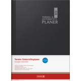 Schwarzer Buchkalender für das Schuljahr 2025/2026 mit Termin- und Unterrichtsplaner.