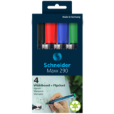 Schneider Whiteboard-/Flipchartmarker Maxx 290 4 St./Pack.
