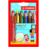 STABILO® Buntstift woody 3 in 1 6 St./Pack.