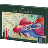 Malset mit 17 Aquarellstiften und 3 Pitt Artist Pens in dekorativer Verpackung.