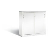 C+P Schiebetürenschrank Acurado 3 Ordnerhöhen 1.200 x 1.200 x 500 mm (B x H x T) lichtgrau