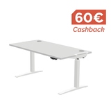 Fellowes® Schreibtisch Levado™ 1.600 x 640-1.260 x 800 mm (B x H x T)