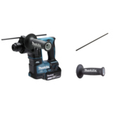 Akku-Bohrhammer mit SDS-PLUS Aufnahme und zusätzlichem Griff in Seitenansicht.