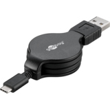 Goobay® USB-Kabel USB-A-Stecker/USB-C-Stecker ausziehbar