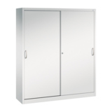 C+P Schiebetürenschrank Acurado 2 x 5 Ordnerhöhen 1.600 x 1.950 x 400 mm (B x H x T) lichtgrau