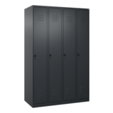 C+P Kleiderspind Classic PLUS mit Sockel 1.200 x 1.850 x 500 mm (B x H x T) schwarzgrau