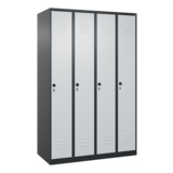 C+P Kleiderspind Classic PLUS mit Sockel 1.200 x 1.850 x 500 mm (B x H x T) schwarzgrau