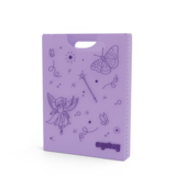 Lila Heftbox mit kindlichem Motiv von einer Fee und Schmetterling auf der Vorderseite.