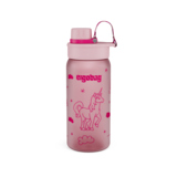 Rosa Trinkflasche mit Einhornmotiv und pinkem Deckel, geeignet für 0,5 Liter Flüssigkeit.