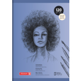 Zeichenblock im Format DIN A3 mit grauem Cover und Zeichengrafiken auf Vorderseite.