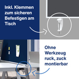 magnetoplan® Tischtrennwand VarioPin 80 x 50 cm (B x H)
