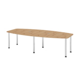 Hammerbacher Konferenztisch KT28C Stahl, verchromt asteiche