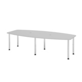 Hammerbacher Konferenztisch KT28C Stahl, verchromt grau