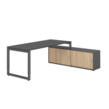 Hammerbacher Schreibtischkombination RSE19 Farbe der Tischplatte graphit Farbe des Korpus graphit Farbe des Gestells graphit