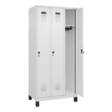 C+P Kleiderspind Evolo PLUS mit Standfuß 3 Abteile verkehrsweiß