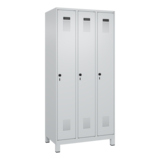 C+P Kleiderspind Evolo PLUS mit Standfuß 3 Abteile lichtgrau