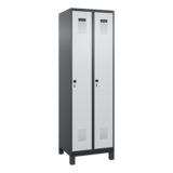 C+P Kleiderspind Evolo PLUS mit Standfuß 2 Abteile schwarzgrau