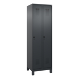 C+P Kleiderspind Evolo PLUS mit Standfuß 2 Abteile schwarzgrau