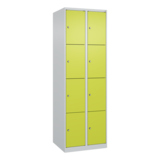 C+P Schließfachschrank Evolo PLUS mit Sockel 8 Fächer lichtgrau