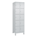 C+P Schließfachschrank Evolo PLUS mit Standfuß 10 Fächer lichtgrau