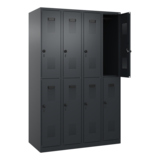 C+P Kleiderspind Evolo PLUS mit Sockel 1.200 x 1.850 x 500 mm (B x H x T) schwarzgrau