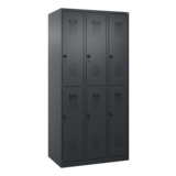 C+P Kleiderspind Evolo PLUS mit Sockel 900 x 1.850 x 500 mm (B x H x T) schwarzgrau