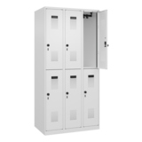 C+P Kleiderspind Evolo PLUS mit Sockel 900 x 1.850 x 500 mm (B x H x T) verkehrsweiß