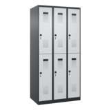 C+P Kleiderspind Evolo PLUS mit Sockel 900 x 1.850 x 500 mm (B x H x T) schwarzgrau