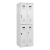 C+P Kleiderspind Evolo PLUS mit Sockel 600 x 1.850 x 500 mm (B x H x T) verkehrsweiß