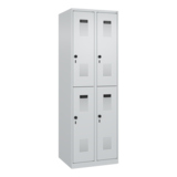 C+P Kleiderspind Evolo PLUS mit Sockel 600 x 1.850 x 500 mm (B x H x T) lichtgrau