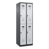 C+P Kleiderspind Evolo PLUS mit Sockel 600 x 1.850 x 500 mm (B x H x T) schwarzgrau