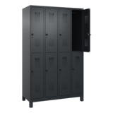 C+P Kleiderspind Evolo PLUS mit Standfuß 1.200 x 1.950 x 500 mm (B x H x T) schwarzgrau