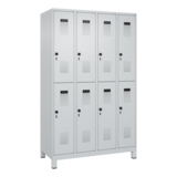 C+P Kleiderspind Evolo PLUS mit Standfuß 1.200 x 1.950 x 500 mm (B x H x T) lichtgrau