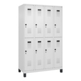 C+P Kleiderspind Evolo PLUS mit Standfuß 1.200 x 1.950 x 500 mm (B x H x T) verkehrsweiß