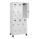 C+P Kleiderspind Evolo PLUS mit Standfuß 900 x 1.950 x 500 mm (B x H x T) verkehrsweiß