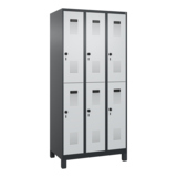 C+P Kleiderspind Evolo PLUS mit Standfuß 900 x 1.950 x 500 mm (B x H x T) schwarzgrau