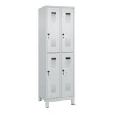 C+P Kleiderspind Evolo PLUS mit Standfuß 600 x 1.950 x 500 mm (B x H x T) lichtgrau