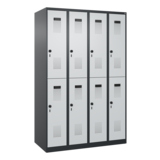 C+P Kleiderspind Evolo PLUS mit Sockel 1.200 x 1.850 x 500 mm (B x H x T) schwarzgrau