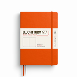 Oranges Hardcover-Notizbuch im A5-Format mit neutralem, blanko Innenseiten.