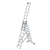 Multifunktionsleiter mit 2 x 8 Stufen in stehender und angelehnter Position.