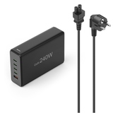 Hama Netzadapter 240 W 1 x USB-A, 4 x USB-C
