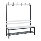 C+P Umkleidebank Solid Kunststoff 1.500 x 1.716 x 412 mm (B x H x T) mit Schuhrost