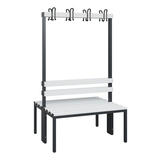 C+P Umkleidebank Solid Kunststoff 1.000 x 1.716 x 770 mm (B x H x T) ohne Schuhrost