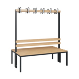 C+P Umkleidebank Solid Holz 2.000 x 1.716 x 770 mm (B x H x T) ohne Schuhrost